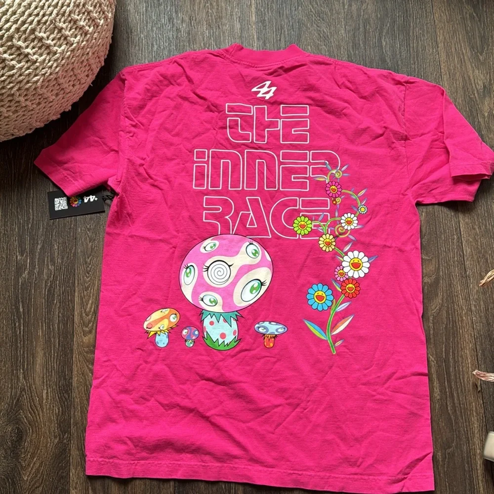 Lewis Hamilton X Takashi Murakami Limited Rare Pink Shirt
